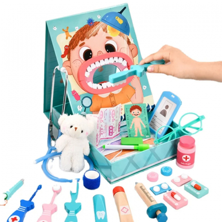 Jucarii de rol - Trusa Dentist Carte Magnetică