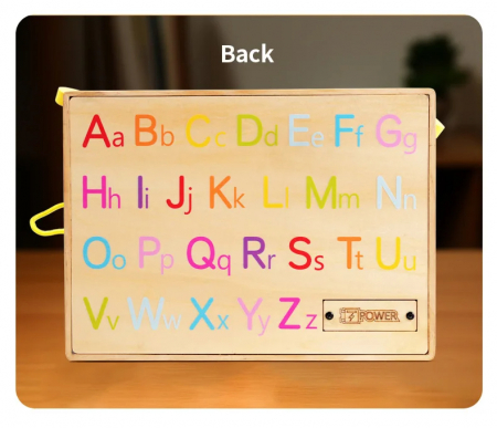 Volan Interactiv din Lemn pentru Copii si Tabla cu Alfabet [1]