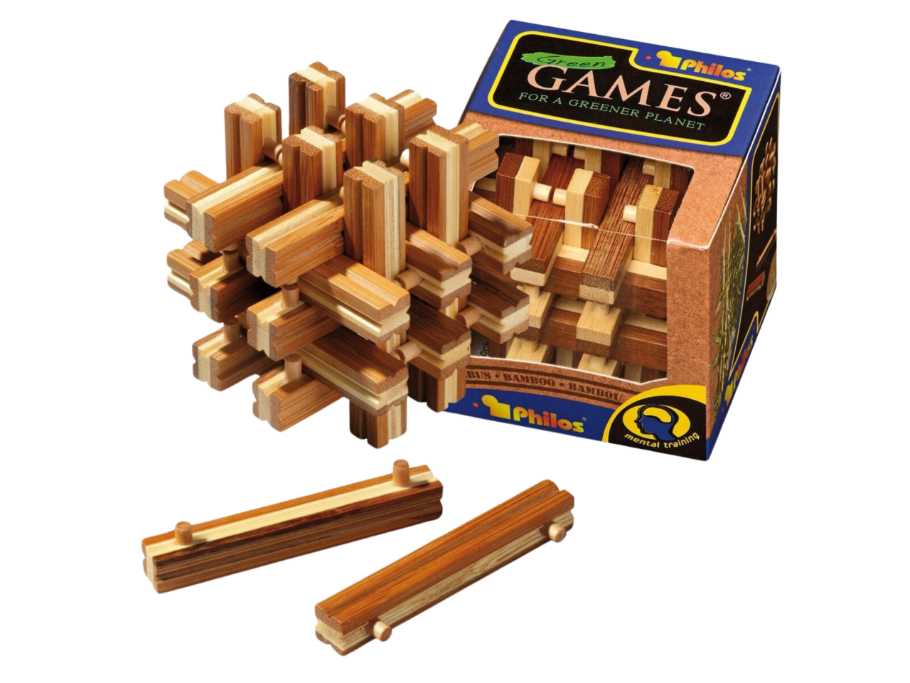 Kéz- és ügyességi játék - Lock Up Puzzle 3D, Bambus [1]