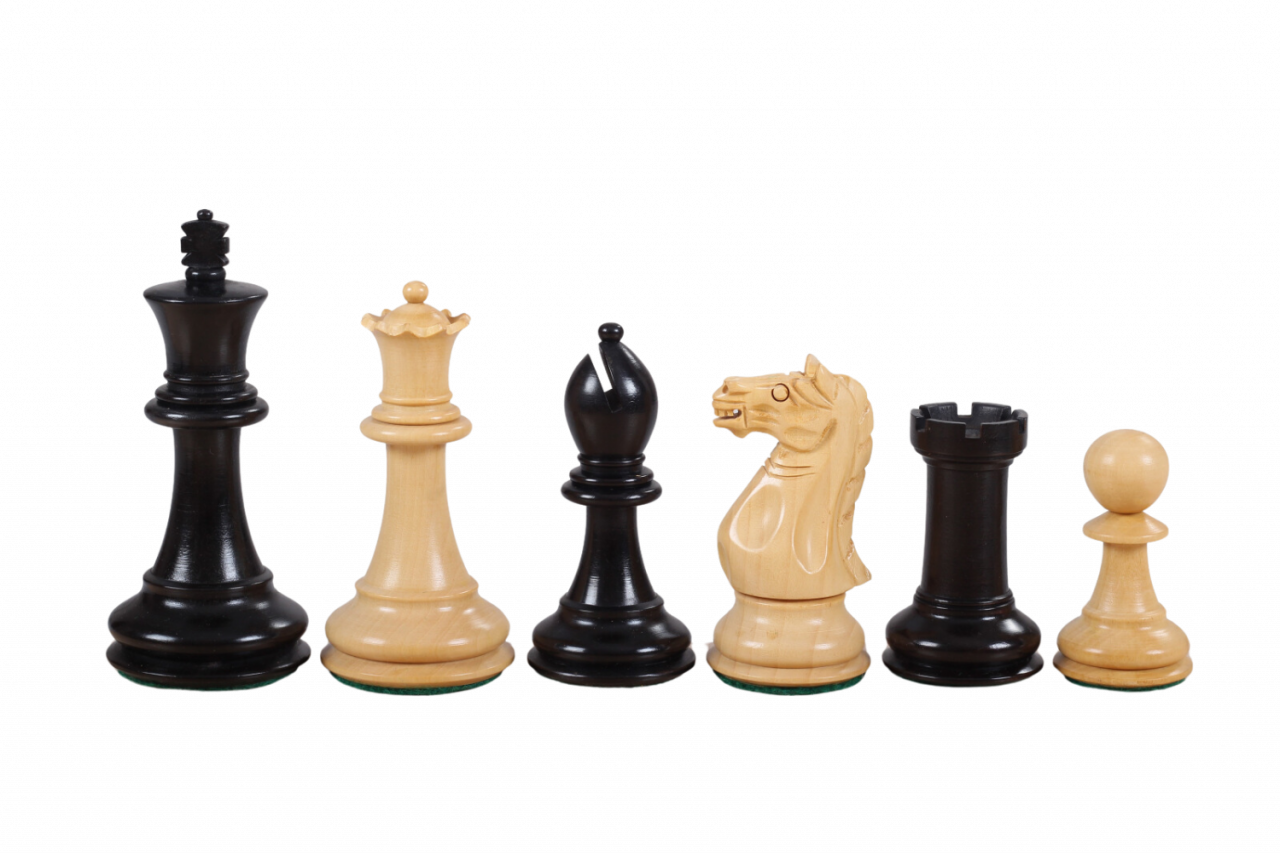 Fa Staunton 6 sakkfigurák OXFORD Black [2]