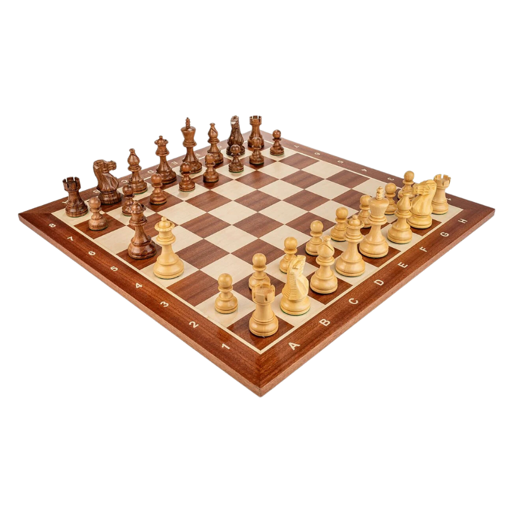 Staunton 6 American Classic Sakk-figurák Mahagóni táblával 55 x 55 mm [2]