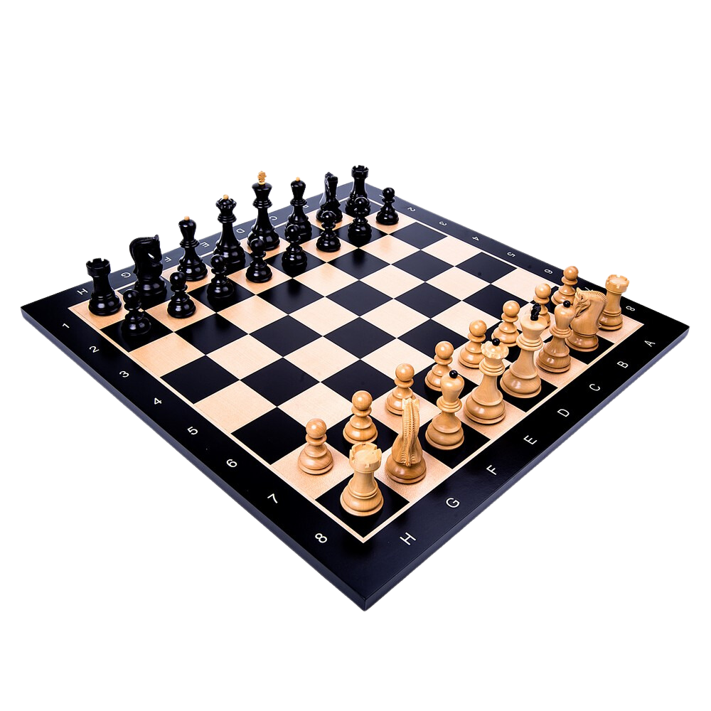 Staunton 6 Zagreb sakk készlet fekete juharfa táblával 54 x 54 cm [2]
