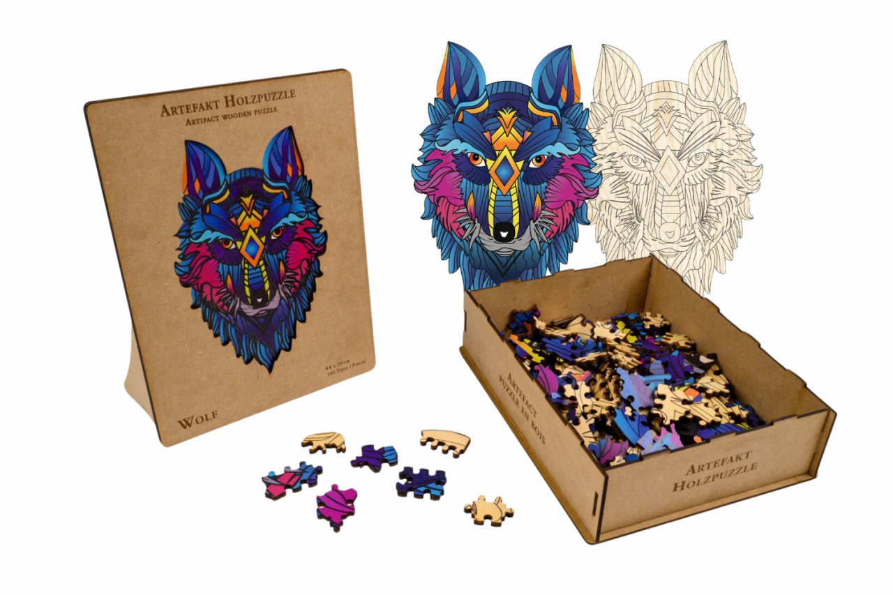 Wolf Philos - 2 az 1-ben Szines/Fa 180 db-os puzzle [2]
