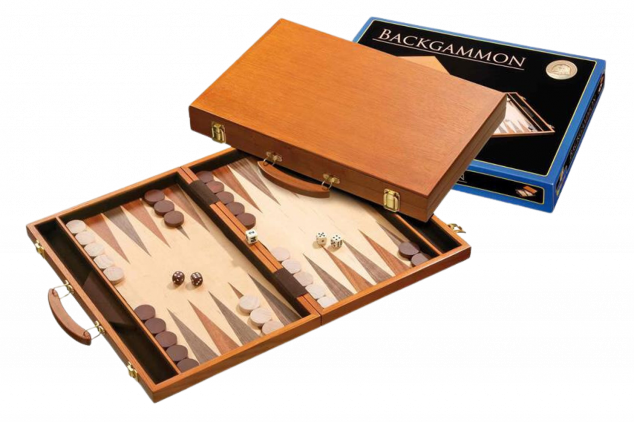 Philos Backgammon,- ostáblajáték kőris fából, 45 x 49 cm [1]