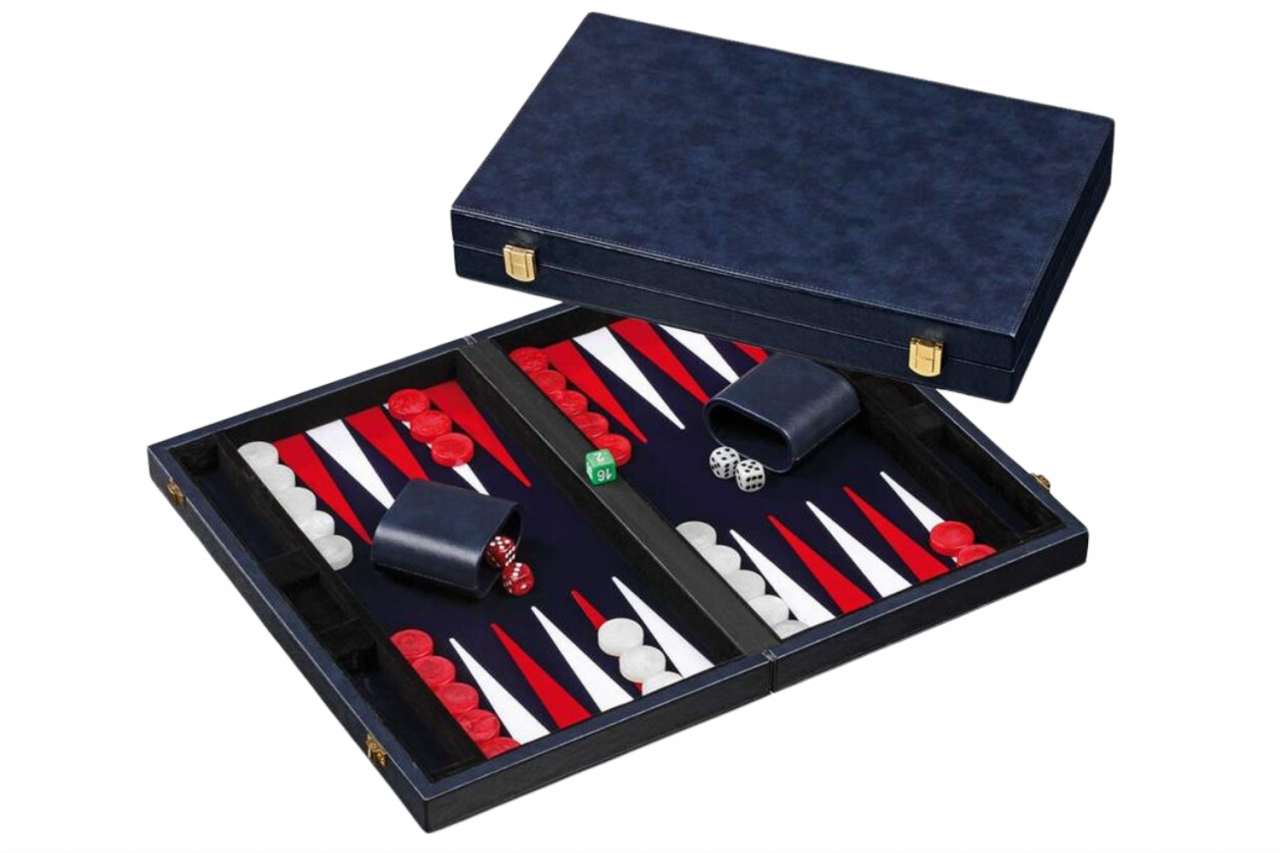 Casino Backgammon,- ostáblajáték kék, 38 x 47 cm [2]