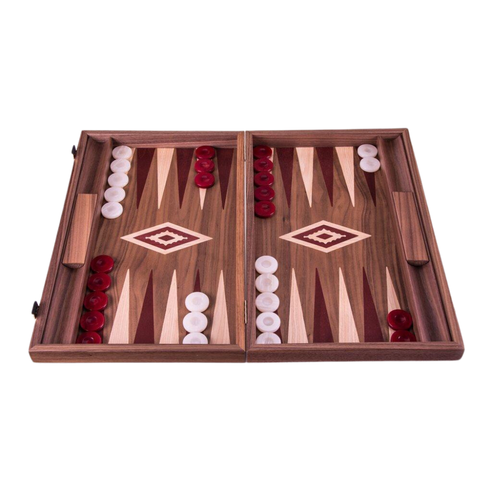 Manopoulos Backgammon,- ostáblajáték diófából, 48 x 60 cm [1]