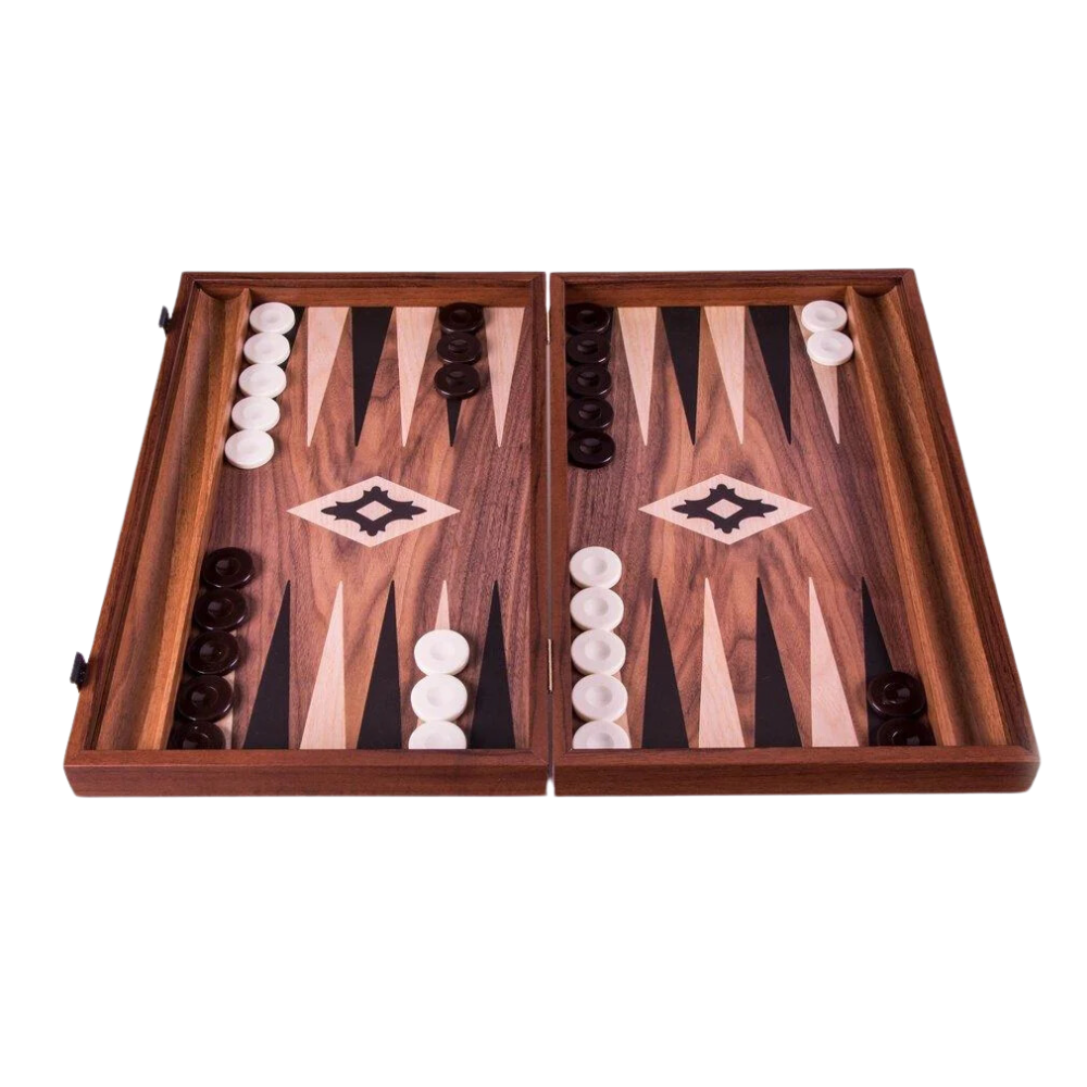Manopoulos Backgammon,- ostáblajáték tölgyfából, 47 x 50 cm [1]
