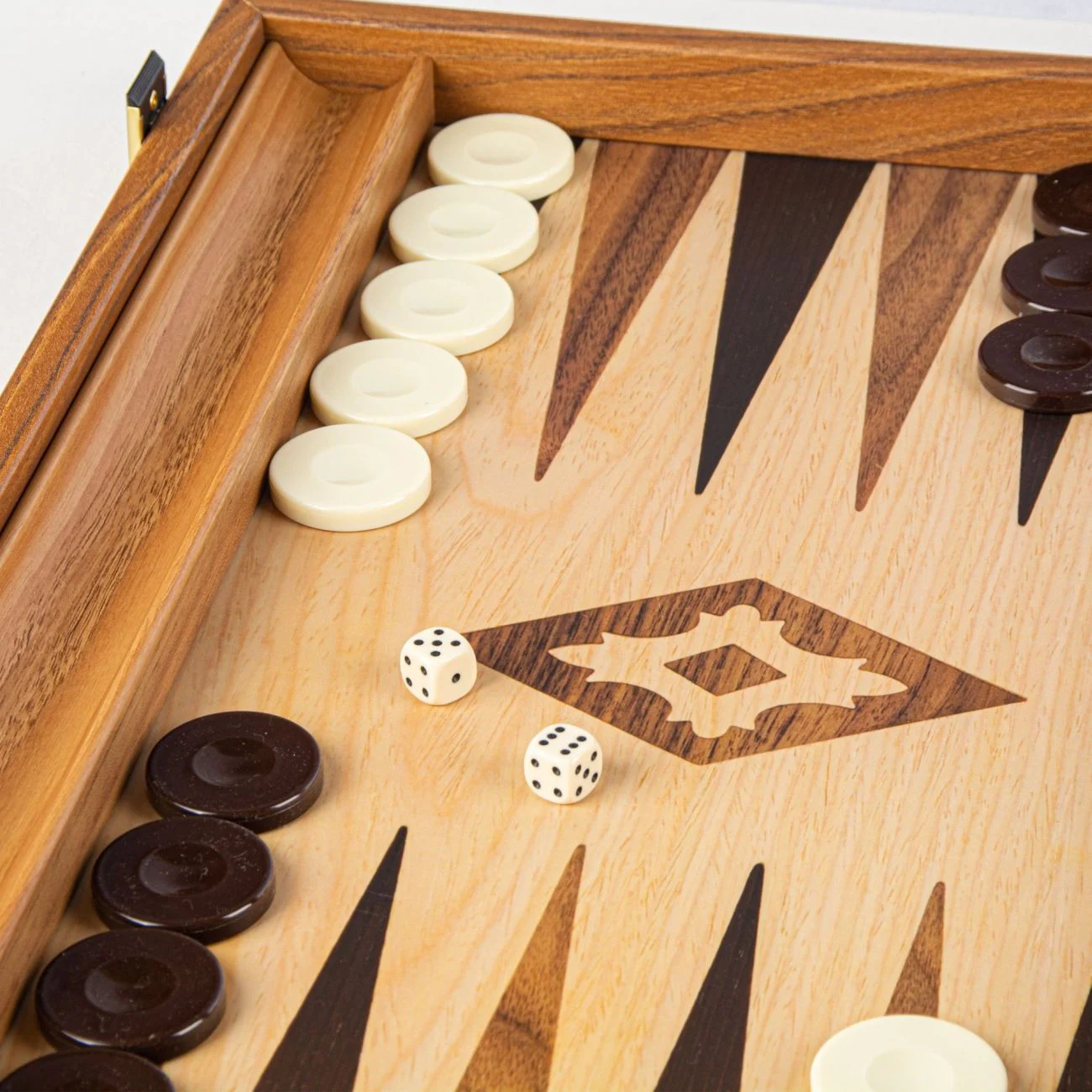 Manopoulos Backgammon,- ostáblajáték tölgyfából, 38 x 23 cm  [2]