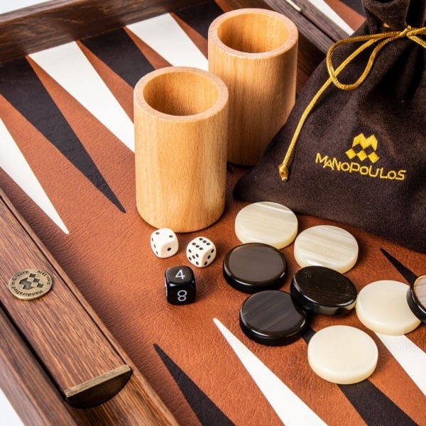 Manopoulos Backgammon,- ostáblajáték karamel-barna, 48 x 60 cm [1]
