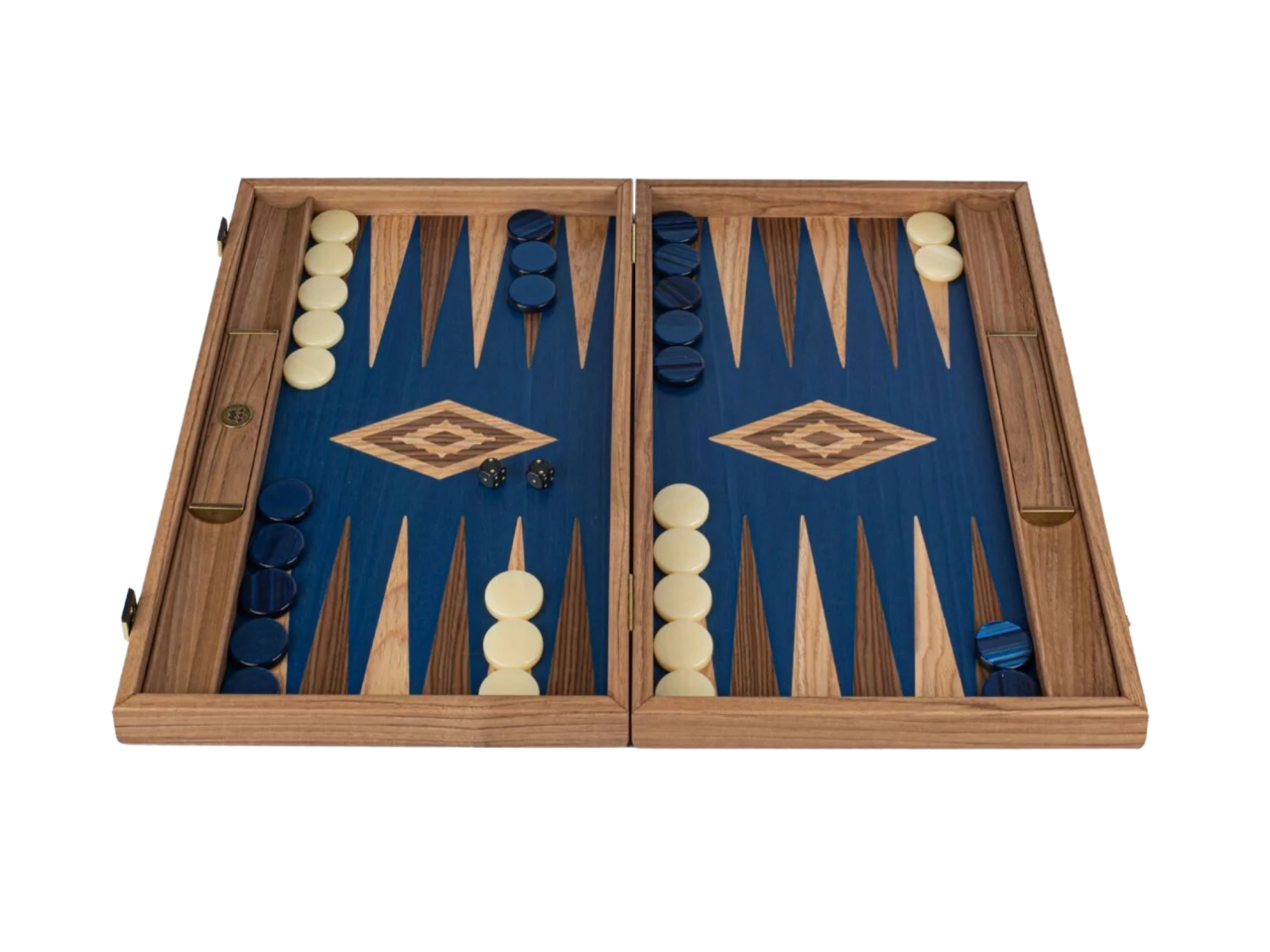 Blue Oak backgammon játékkészlet diószinű betétekkel [2]