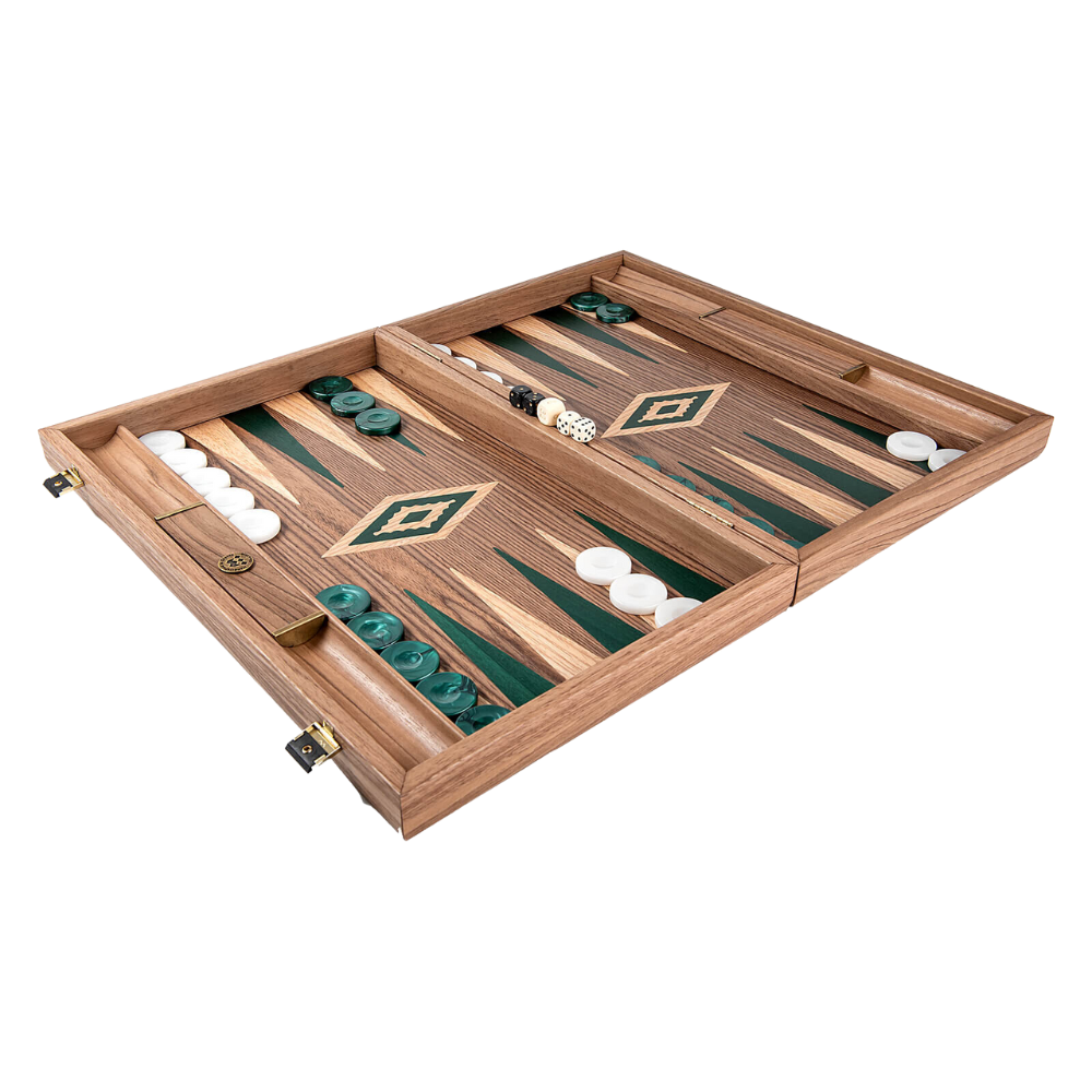 Manopoulos Backgammon,- ostáblajáték diófából, zöld [2]