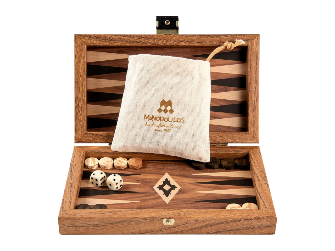 Manopoulos Backgammon,- ostáblajáték utazási készlet, 19 x 23 cm [1]