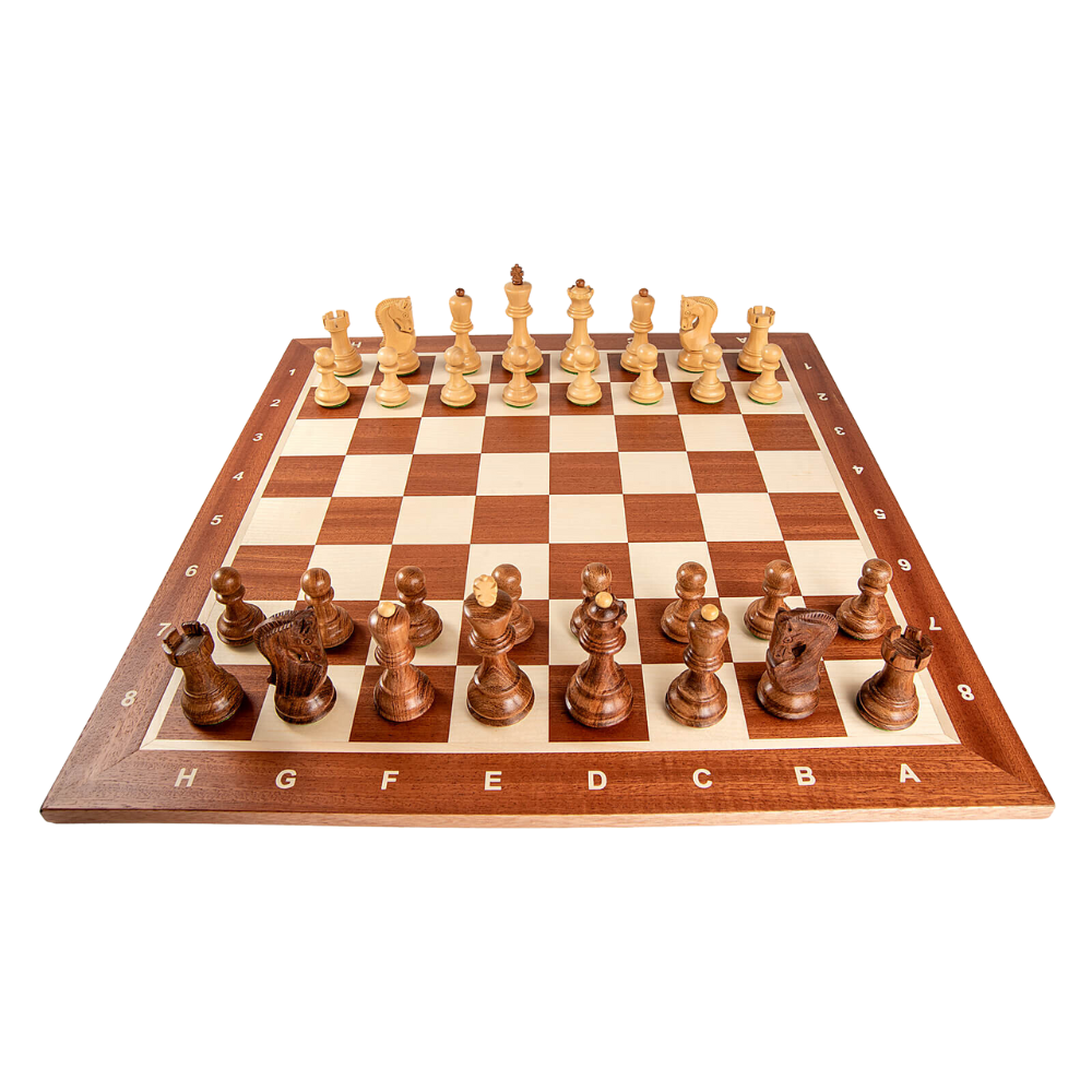 Staunton 5 Zagrebsakkfigurák mahagóni 5-ös táblával 48 x48 cm [1]