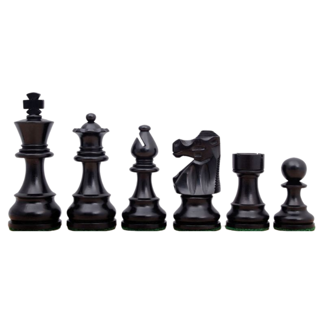 Staunton 5 - French - Ebonised Fa sakkfigurák [2]