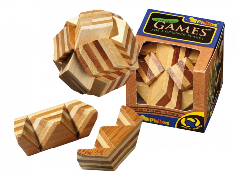 Logikai játékok - Kéz- és ügyességi játék - Ball Puzzle 3D, Bambus