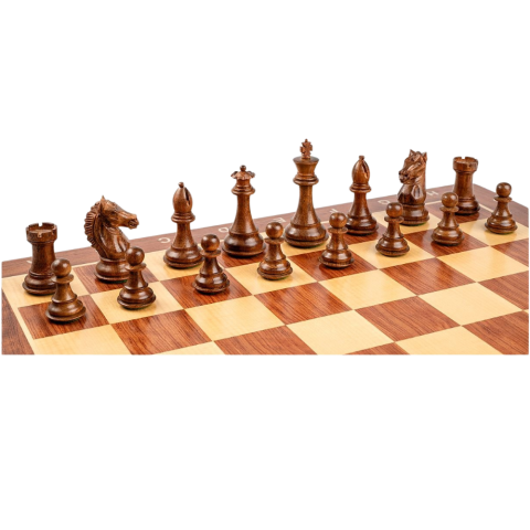 'Staunton 6 Alban' Sakkfigurák Padauk sakktáblával 58mm [1]