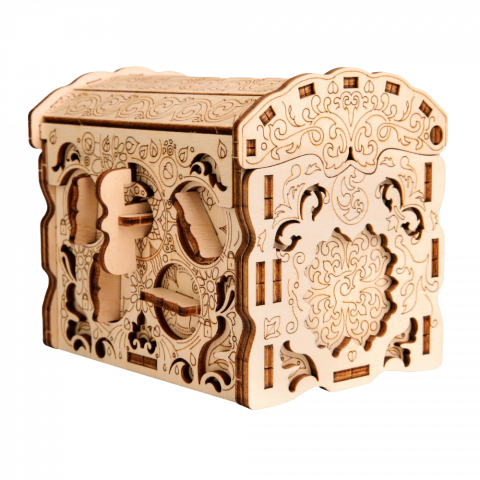 Logikai játékok - ESC WELT - Fa puzzle doboz - LABIRINTUS - 3D puzzle titkos rekesszel