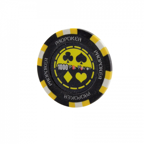 Poker - Pro Póker zseton - Clay - 14g - Sárga (1000)
