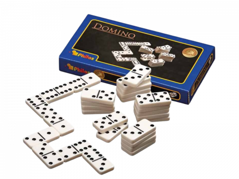 Társasjáték - Domino játék- double six - 28 db (20 x 11 cm)