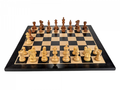 Sakk Készletek - American classic sakkfigurák fekete juharfa táblával-54x54-cm-fn