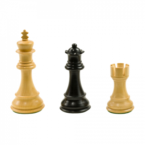 Sakkfigurák - Staunton 6 Kings Bridal Black fa sakkfigurák