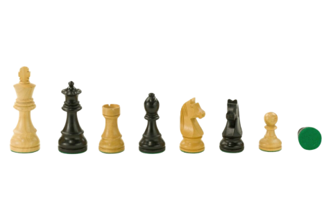 Sakkfigurák - Staunton fa sakk figurák Classic Ebonised, k.m 101mm