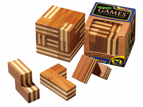 Logikai játékok - Kéz- és ügyességi játék - Puzzle 3D Soma Cube, Bambus