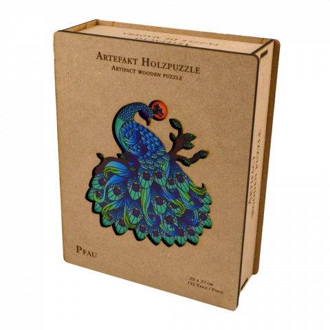 Társasjáték - Pfau Philos - 2 az 1-ben Szines/Fa 132 db-os puzzle