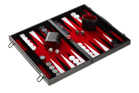 Ostábla - Casino Backgammon,- ostáblajáték piros, 38 x 47 cm