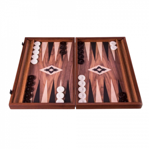 Ostábla - Manopoulos Backgammon,- ostáblajáték tölgyfából, 47 x 50 cm