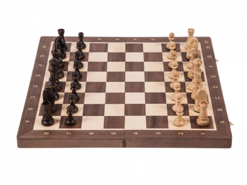 Sakk - BHB Sakk-készlet 6. méret (dió-juhar betétellel)