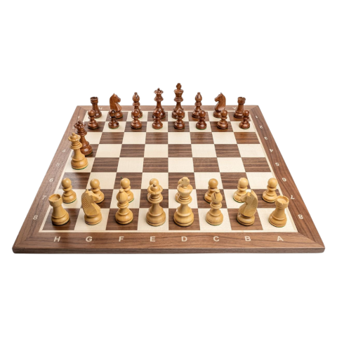 Sakk Készletek - Staunton 6 German Clasic' Sakkfigurák dió fa Táblával