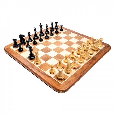 Sakk Készletek - Staunton 6 Supreme Black sakk készlet padauk táblával