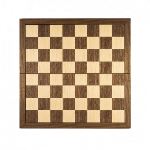 Sakktáblák - Félbehajható Deluxe sakktábla (diófa) 5-os méret 45x45cm