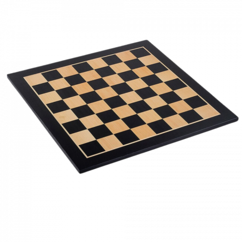 Sakktáblák - Fekete/Juharfa sakktábla  48x48 cm, 50 mm