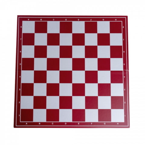 Sakktáblák - Műanyag PVC félbehajható sakktábla 49 x 49 cm Piros