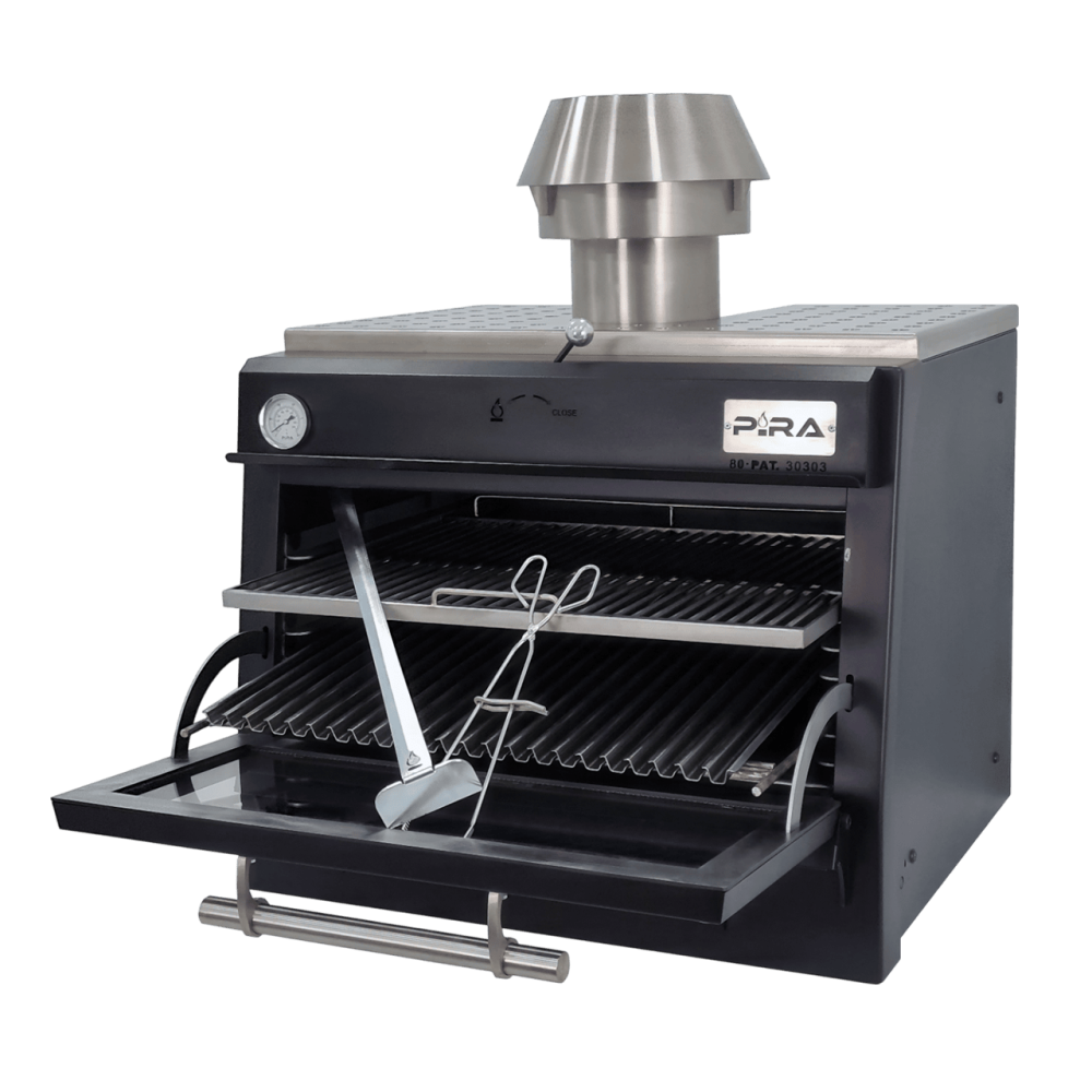Cuptor profesional pe cărbuni PIRA 80 LUX Black, 75 kg/h [2]