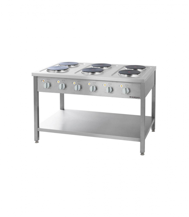 Masina de gatit, electrica, cu 6 plite rotunde, cu suport [1]