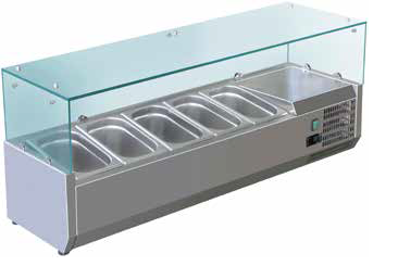 Vitrina de ingrediente, capacitate 5x GN1/4 - 20 L [1]