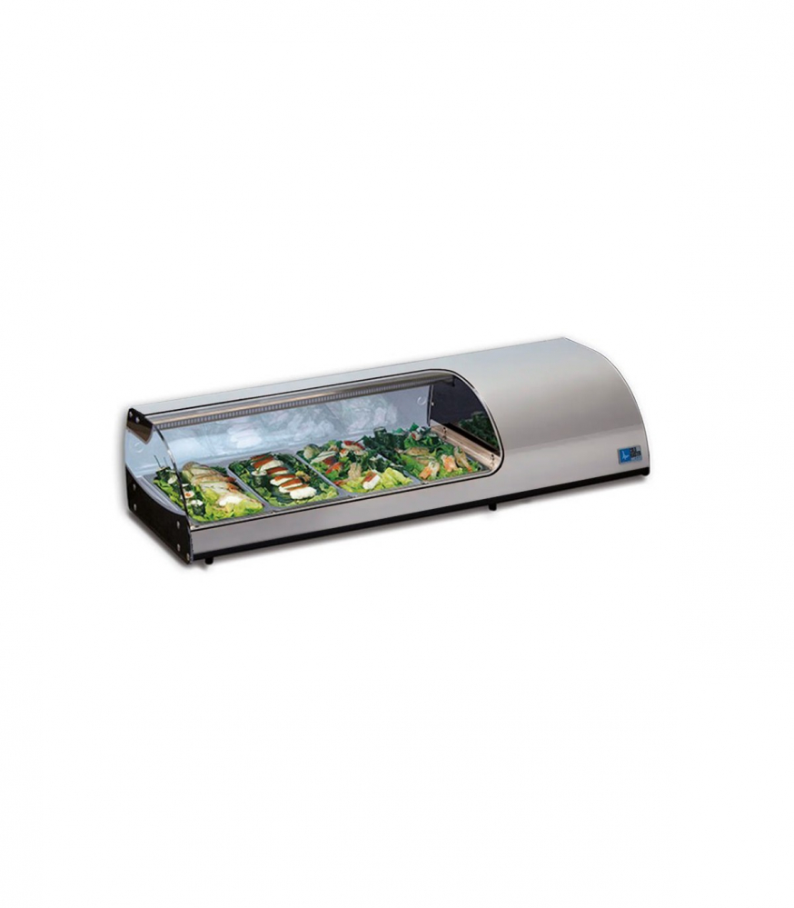 Vitrină frigorifică de banc pentru sushi, 4 cuve x GN1/3 [1]