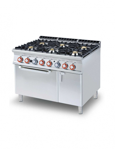 Linie 900 - Masina de gatit cu 6 arzatoare si cuptor
