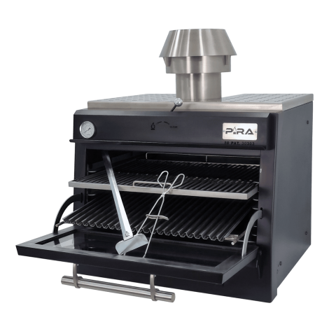 Cuptor profesional pe cărbuni PIRA 80 LUX Black, 75 kg/h [1]