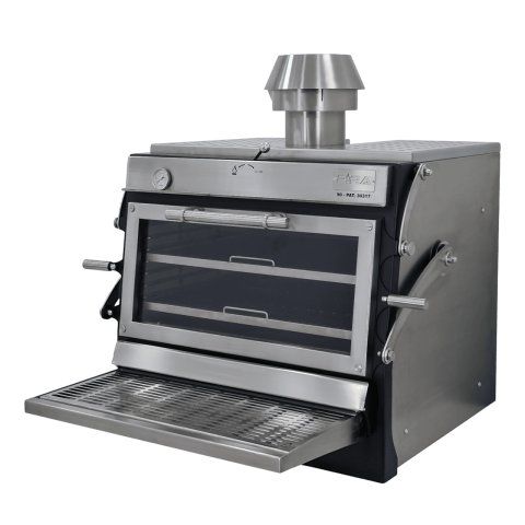 Cuptor pe carbuni - Cuptor profesional pe cărbuni PIRA 90 LUX ED, ușă verticală – 110 kg/h