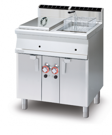 Friteuza fast food - Friteuza dubla, alimentare gaz, 2 cuve, capacitate 13+13 litri