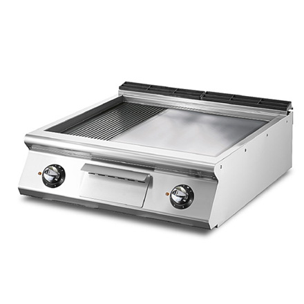 Fry top / Gratar cu roca vulcanica - Fry top electric 1/3 striat si 2/3 neted