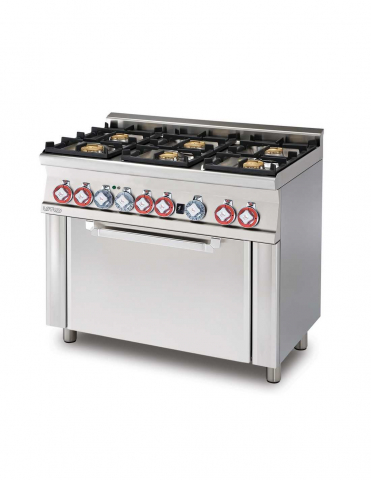 Linie 600 - Masina de gatit cu 6 ochiuri si cuptor