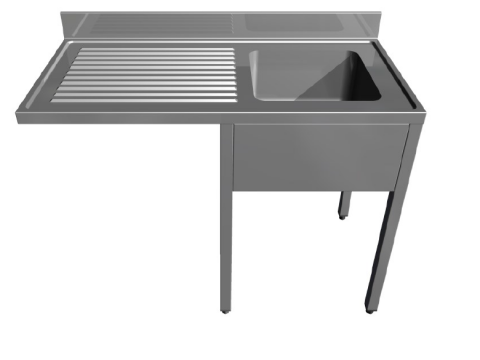 Spalator inox cu 1 cuva - Spalator inox cu 1 cuva si loc pentru masina de spalat vase
