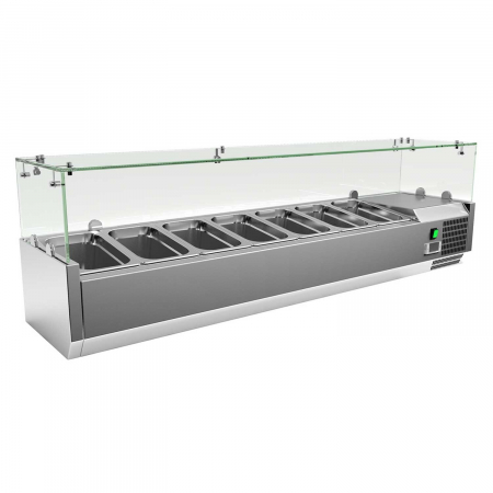 Vitrine pizza - Vitrina de ingrediente, capacitate 7 cuve GN1/4