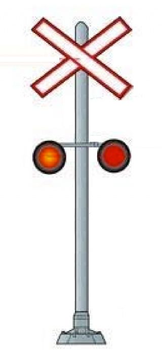 Luminile clipitoare de la intersecția unui drum cu calea ferată [6]