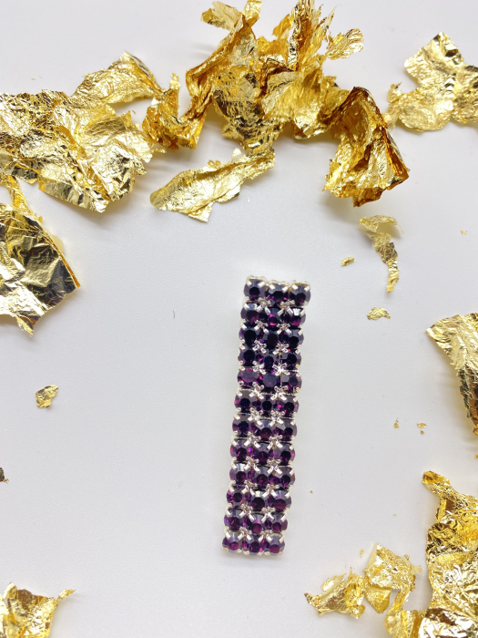 Agrafe De Par Klara Dark Purple Large crystal [2]